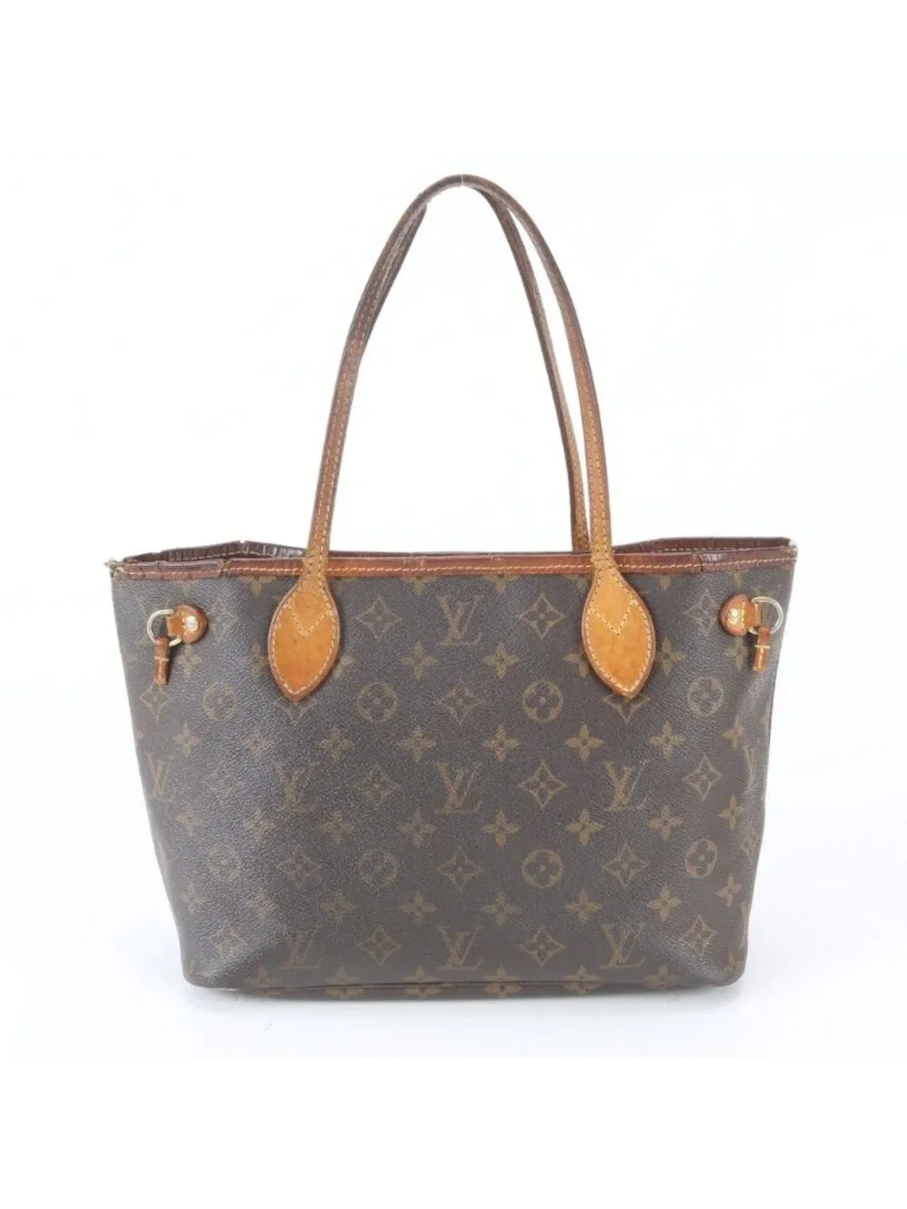 Louis Vuitton Monogram Neverfull PM Leather Tote Bag Shoulder